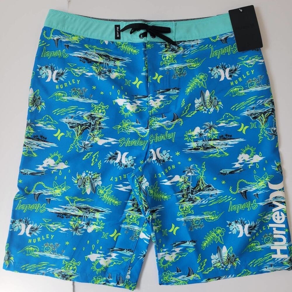 NWT  Hurley Boy's Doodle Island Board Shorts Size 20 Beach Swim Travel -